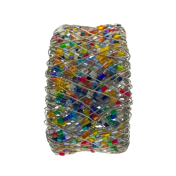 Rainbow Beaded Cuff - Picture 5 of 8